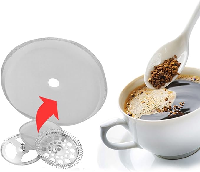 Coffee Filter Mesh, 304 Stainless Steel Coffee Filter Portable Detachable Coffee Pot Mesh Filter Accessory for Families Coffee Shops (Medium-800ml)