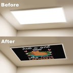 4 Pcs Fluorescent Light Covers for Ceiling Lights Cute Capybara Gifts Hearts Nature Just Girl Who Loves Capybaras Decorative Magnets Light Filters for Office Home Classroom Must Haves 4’ x 2’