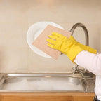 Loofah Dishwashing Towels 10pcs 25x25cm Absorbent Kitchen Dishcloths Plant Scrubbers for Wet and Dry Use