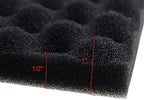 Wave Point Aquarium Bio Sponge Foam Filter Media Pad Cut-to-fit for Fish Tank Sump Pond 17" x 11" x 1/2" to 1" (2 Sets (6 PCS))
