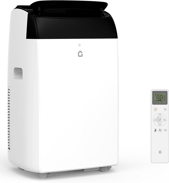 GarveeLife 14,000 BTU Portable Air Conditioners - Smart AC Units Cold with Drainage-free 48db Quiet Cooling within 750 sq.ft, Remote Control 24H Timer/Dehumidifier/Fan Modes for Bedroom Room Indoor