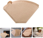 Luxshiny 200pcs Unbleached Disposable Coffee Filters for Espresso Drip Coffee Makers Easy to Use Optimal Flavor Extraction Natural Safe Paper Filters