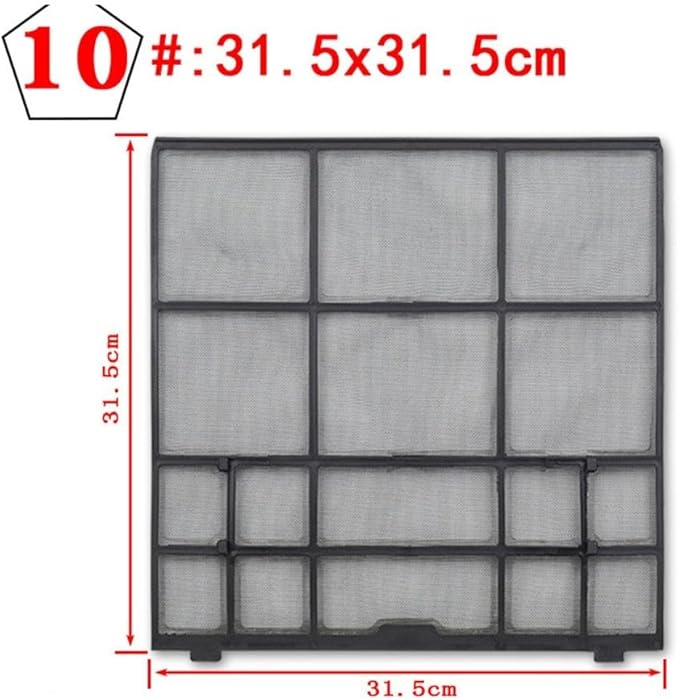 Wall Mounted Air Conditioner Dustproof Filter Cover,Plastic Indoor Unit Air Outlet Screen Compatible with Household Split System AC(31.5X31.5cm)