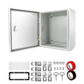 Outdoor Electrical Box, Steel Junction Box 16X16X8'', NEMA 4X Electrical Enclosure Box IP66 Waterproof & Dustproof, Universal Electrical Project Box with Lock & Mounting Plate