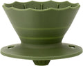 MERMOO YILAN Collapsible Coffee Dripper, Silicone Pour Over Coffee Filter Holder - Portable Reusable Foldable Coffee Maker Cone for 1~2 Cups, Travel, Camping, Gift (Green)