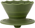 MERMOO YILAN Collapsible Coffee Dripper, Silicone Pour Over Coffee Filter Holder - Portable Reusable Foldable Coffee Maker Cone for 1~2 Cups, Travel, Camping, Gift (Green)