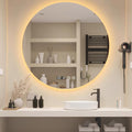LTSRLL Frameless Illuminated LED Bathroom Wall Mirror with Touch, Demister Pad and Dimmable Lights & 3 Colors for Makeup Shaving and Bath Vanity IP44(Backlight,60cm/23.6in)