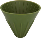 Silicone Coffee Dripper Collapsible Coffee Filter Foldable Portable Reusable Travel Camping Office Home Free Lightweight Easy Brew (Green)
