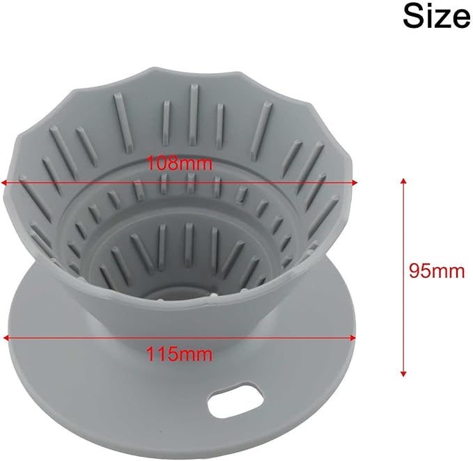 Portable Coffee Dripper, Silicone Collapsible Design for Easy Pour Over Making, for Travel and Outdoors (grey)