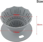 Portable Coffee Dripper, Silicone Collapsible Design for Easy Pour Over Making, for Travel and Outdoors (grey)