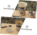 POPETPOP 1Pc Stainless Filter Reusable Drip for Brewing Efficient Coffee Strainer for Improved Taste and Easy Extraction for Camping