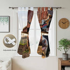 Farm Cows Living Room Curtains 84 Inch Length, Window Curtains Tab Top, Farmhouse Barn Funny Animals Butterfly Light Filtering Window Treatments Drapes 42"x84" 2 Panel