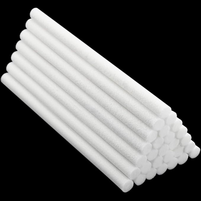 40 Pieces Humidifier Filter Cotton Refill Travel Mini Humidifier Filters Sticks Car Filters Replacement Parts for Portable Personal USB Powered Smart H20 in Office Bedroom(5.3 Inch)