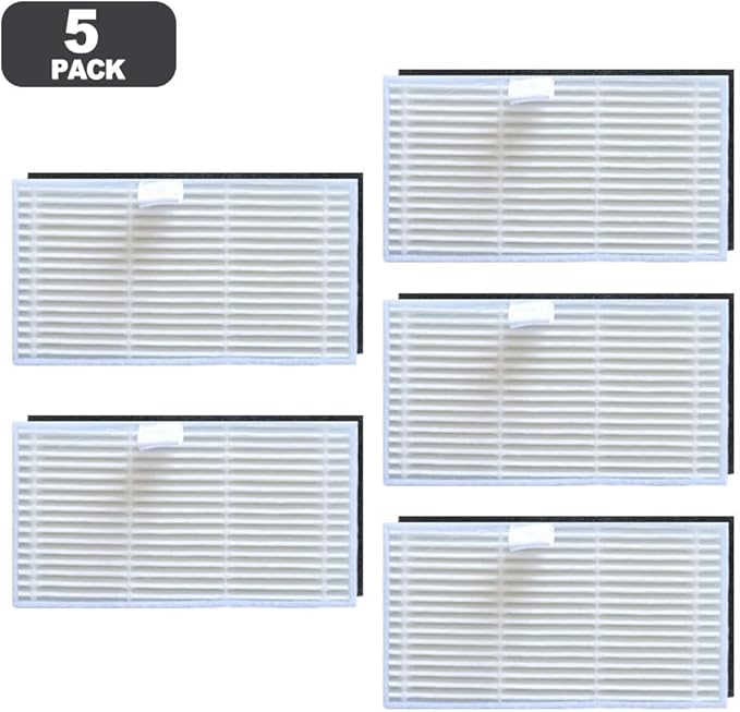 Washable HEPA Filters For Uninell UR3 Robot Vacuum Cleaner, Filter Paper Captures Fine Dust, Sturdy And Long-Lasting, Helps Keep Air Fresh And Floors Hygienic(5 PACK)