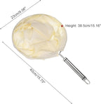 uxcell 1 Pcs Cloth Coffee Filter Bags, Coffee Sock Filter, Reusable Coffee Strainer with Stainless Steel Handle, Large, Yellow