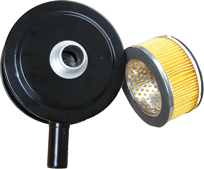 Air Compressor Intake 6" Air Filter Silencer 1" MPT Paper Cartridge Metal House MAF005