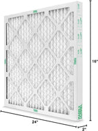 Mann+Hummel 16x24x2 MERV 8 Pleated HVAC AC Furnace Air Filters. 4 Pack. (Exact Size: 15.38 x 23.38 x 1.75 Inches)