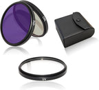 Universal 82mm 3 Piece Lens Filter Kit with Storage Case, Multi-Coated Optical Glass UV Protection Filter + CPL Polarizer + FLD Fluorescent Filters Set with Aluminum Alloy Frame