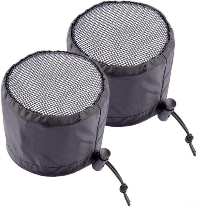 FABULETTA 2Pcs Grow Tent Vent Cover Set 4in 6in 8in Waterproof Oxford Cloth Mesh Duct Filter with Elastic Band and Fixed Buckle for Plant Greenhouse Airflow Dust and Pest Control(6in)