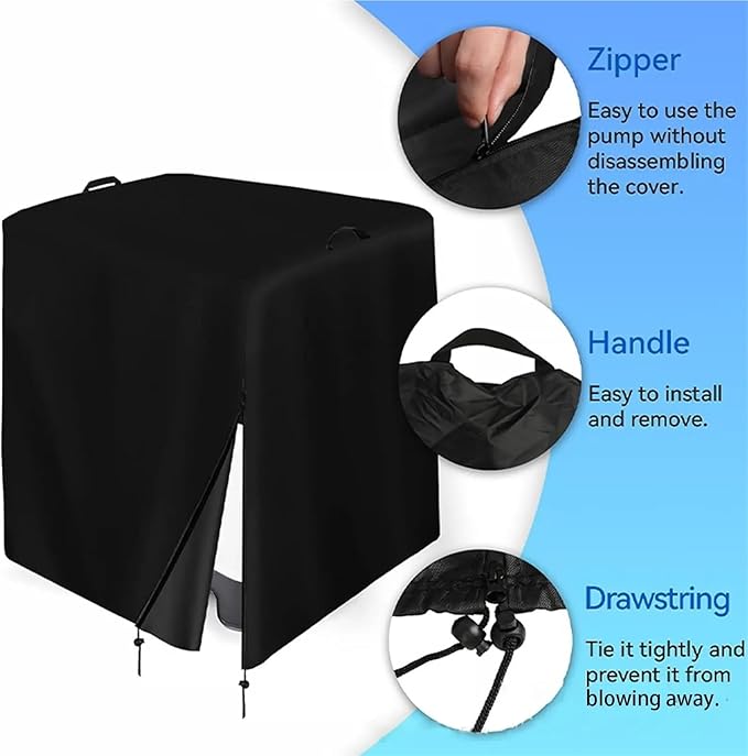 Cover for Pool Pump Filter Sand Cylinder Sunscreen Anti-UV Ground Enclosure Catcher for Swimming Shed Deck Pond(33x24x33 inch)