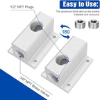 3/4'' Compressed Air Outlet Kit, Shop Air Line Kit Includes Air Compressor Manifold and 1/2'' NPT Straight Fitting, Air Compressor Accessories Kit for Compressed Air Piping System
