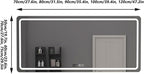 Bathroom Mirror with LED Lights, Lighted Bathroom Makeup Wall Mounted Mirror with Demister Pad, 3-Color Dimmable LED Light, for Wall Decor, Vanity, Living Room(A,75x100cm)