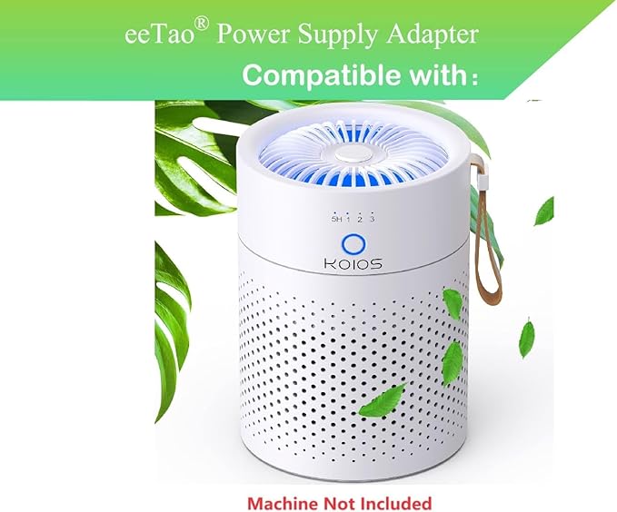 5V 2A USBC AC/DC Adapter Compatible with KOIOS P40 H13 True HEPA Filter Air Purifiers Small Air Cleaner DC5V 2000mA 5VDC 5.0V 2.0A Power Supply Cable Cord