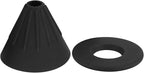 Reusable Silicon Resin Coffee Filter Strainer Dripper Portable Coffee Machine Accessory for Home Outdoor Camping Office Travel Lightweight Durable Easy Clean (Black)