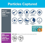 Filtrete 20x30x1 Air Filter, MPR 1200, MERV 11, Allergen Defense Odor Reduction 3-Month Pleated 1-Inch Air Filters, 2 Filters