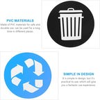 Zerodeko 12pcs Garbage Sorting Stickers for Trash Can Self-Adhesive Recycling Labels for Home Use Decals for Easy Waste Classification