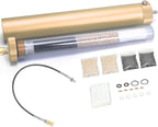 PCP Air Compressor Filter Dryer 4500Psi 30Mpa, High Pressure Pump Oil Water Seperator for PCP Rifle, Air Guns, SCUBA Cylinders Tank, with Quick Connector, Filtration Replacements (gold)