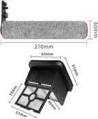 Main Roller Brushes Filter，Compatible For Dreame， H40 Ultra/H40 Pro Wet Dry Vacuum Cleaner Floor Scrubber Parts(D)