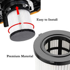 4 Pack DCV5801H Wet/Dry Vacuum HEPA Replacement Filter Compatible with DeWalt DCV580 & DCV581H, Reusable and Washable