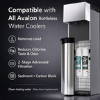 Two-Stage Replacement Filter Compatible with Avalon Coolers – 1500 Gallon Capacity, Reduces Lead, Chlorine Taste & Odor, Third-Party Tested.