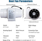 3“ Inline Duct Fan 12V 20W Inline Exhaust Blower Plastic Air Extractor Booster for Carbon Filter Grow Tent Room Basement Kitchen (Color : Adjustable Speed, Size : 20w)
