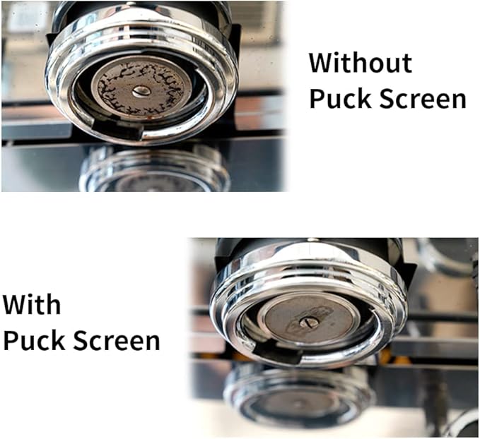 watchget 53 Espresso Puck Screen - Lower Shower Screen - 1.7mm Thickness Metal Reusable Coffee Filter for 54mm Protafilter Basket 316 Stainless Steel 150μm