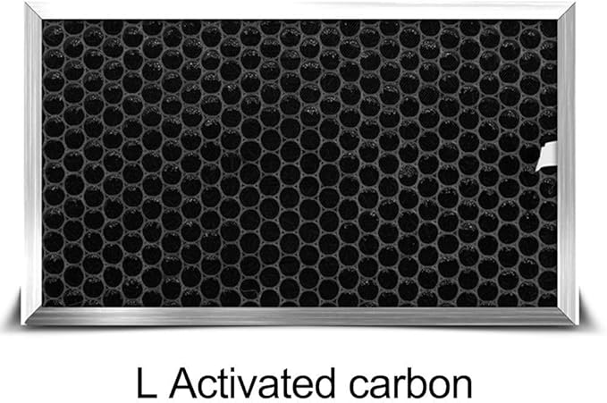 Activated carbon and HEPA rectangle air filter for removal of smoke, dust, and in fresh air outlets and smoke exhaust applications in indoor spaces (L Activated carbon)