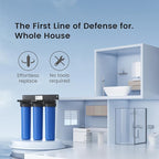 Waterdrop Whole House Water Filter, Carbon Filter, Reduce Iron & Manganese Filter Cartridge, Replacement for, Any 20" x 2.5" System, 5 Micron, 2 Pack