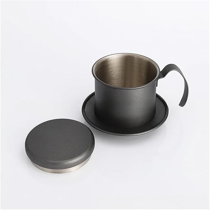 Stainless Steel 304 Vietnamese Coffee Filter Cup Drip Pot Simple And Portable Household Coffee Filter Cup Traditional Tool(High temperature pai)