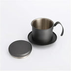 Stainless Steel 304 Vietnamese Coffee Filter Cup Drip Pot Simple And Portable Household Coffee Filter Cup Traditional Tool(High temperature pai)