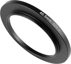 40.5-52mm Metal Step-Up Ring Adapter Compatible with Mirrorless Cameras DSLR Lens, UV CPL ND Filter Thread Converter, Black