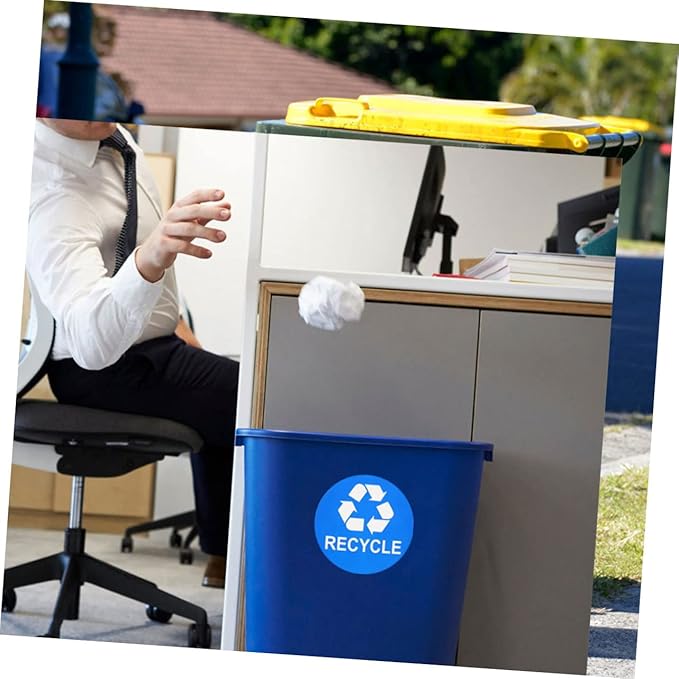 NUOBESTY 8pcs Recycle Sticker for Trash Can Waste Sorting Decals PVC Material for Kitchen Garbage Can