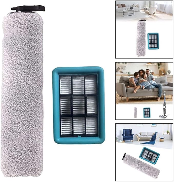 Floor Scrubber Roller Brush Filter for Bissell HF2 3845N 3831 Wet Dry Vacuum Cleaner Replacement Parts Cleaning Accessories 1.4x2.3x3.7 Inch(filter)