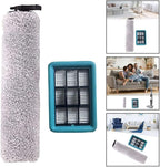 Floor Scrubber Roller Brush Filter for Bissell HF2 3845N 3831 Wet Dry Vacuum Cleaner Replacement Parts Cleaning Accessories 1.4x2.3x3.7 Inch(filter)