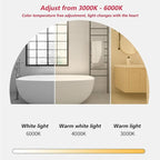 Irregular Bathroom Mirror with LED Lights, Wall Mounted Mirror with Touch Switch and Demister Pad, Drop Shape Decorative Mirror, 3 Colors Dimmable Lighting(A,15.7 * 23.6in/40 * 60cm)