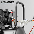 MEANLIN 3/8" NPT 3 in 1 Air Drying System Particulate Air Filter, Air Pressure Regulator Combo, with 150 PSI Gauge and Valve Shut Off Switch for Air Compressor and Pneumatic Tools