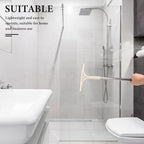 Multifunctional Glass Squeegee and Window Scrubber with Water-Resistant Blade, Dry and Wet Use, Khaki for Home Glass and Mirror Cleaning