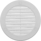 Vent Systems 4" Inch (Opening Dimensions) - Pack of 50 - White Soffit Vent Cover - Plastic Round Air Vent Grille - Built-in Mesh Screen - HVAC Register Louver for Bathroom, Home, Kitchen