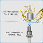 Tune Up Kit for Onan RV QG 5500 7000 Generator Marquis Gold Platinum EF/HGJAA/HGJAB/HGJA, with Parts 149-2341 Fuel Filter,140-3116 Air Filter,122-0836 Oil Filter&Wrench,167-1638 Spark Plug&Gap Tool