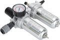 1/4 Inch Compressed Air Line Filter Efficient Filtration Performance Water Oil Separator for Painting Aluminum Alloy PC Plastic 1 Pair Connector
